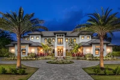 Transitonal House Plan with Entertaining Main Floor and Bedrooms Upstairs - 7117 Sq Ft