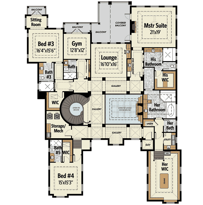 Plan 31827DN: Palatial Manor House Plan - Floor Plan - 2nd Floor - European