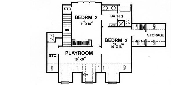 Plan 3190D: Country Appeal - Floor Plan - 2nd Floor - Cottage, Country, Farmhouse, Hill Country