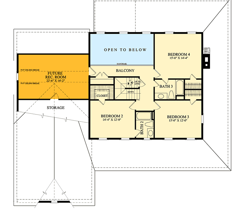 Plan 32413WP: Rustic Country Home Plan with Marvelous Wraparound Porch - Floor Plan - 2nd Floor - Country, Farmhouse