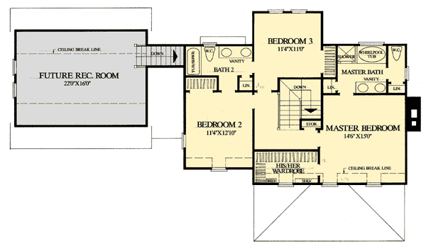 Plan 32437WP: Delightful Open Floor Plan - Floor Plan - 2nd Floor - Cape Cod, Country, Southern