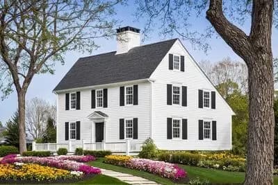 Saltbox Style Historical House Plan