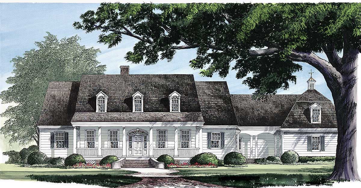 Plan 32467WP: Country Home Plan with Sunroom - Image #8 - Country, Southern, Traditional