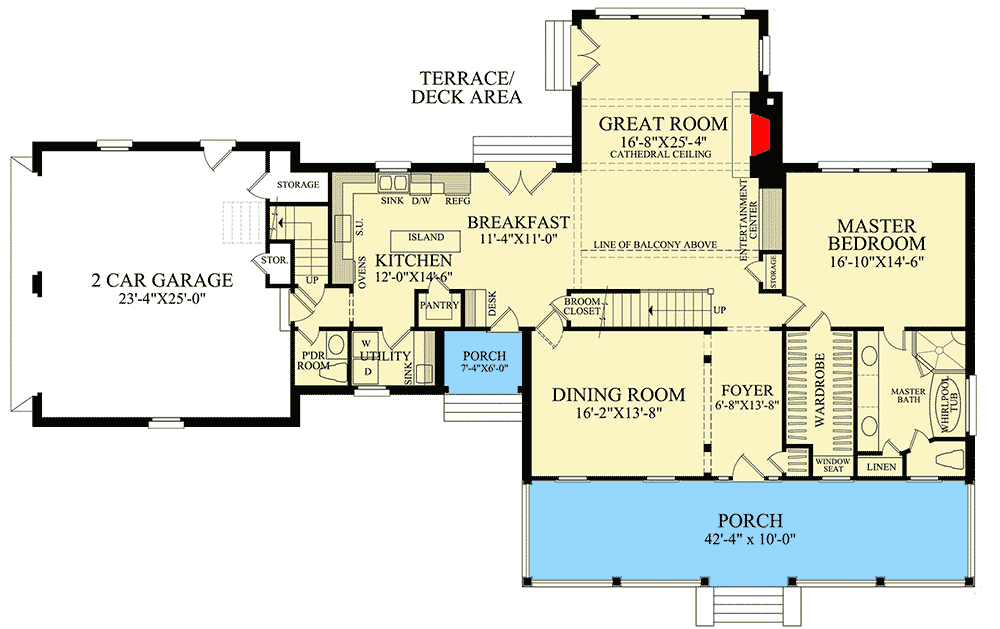 Plan 32478WP: Southern Beauty in Two Sizes - Floor Plan - Main Level - Country, Southern, Traditional