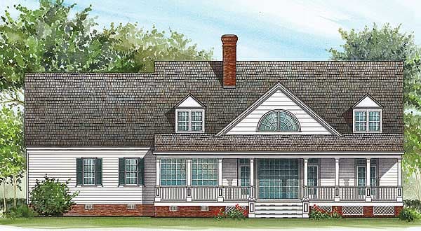 Plan 32489WP: Three Bedroom House Plan With Porches In Front and Back - Image #22 - Country, Southern