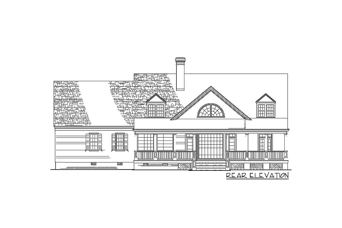 Plan 32489WP: Three Bedroom House Plan With Porches In Front and Back - Image #23 - Country, Southern