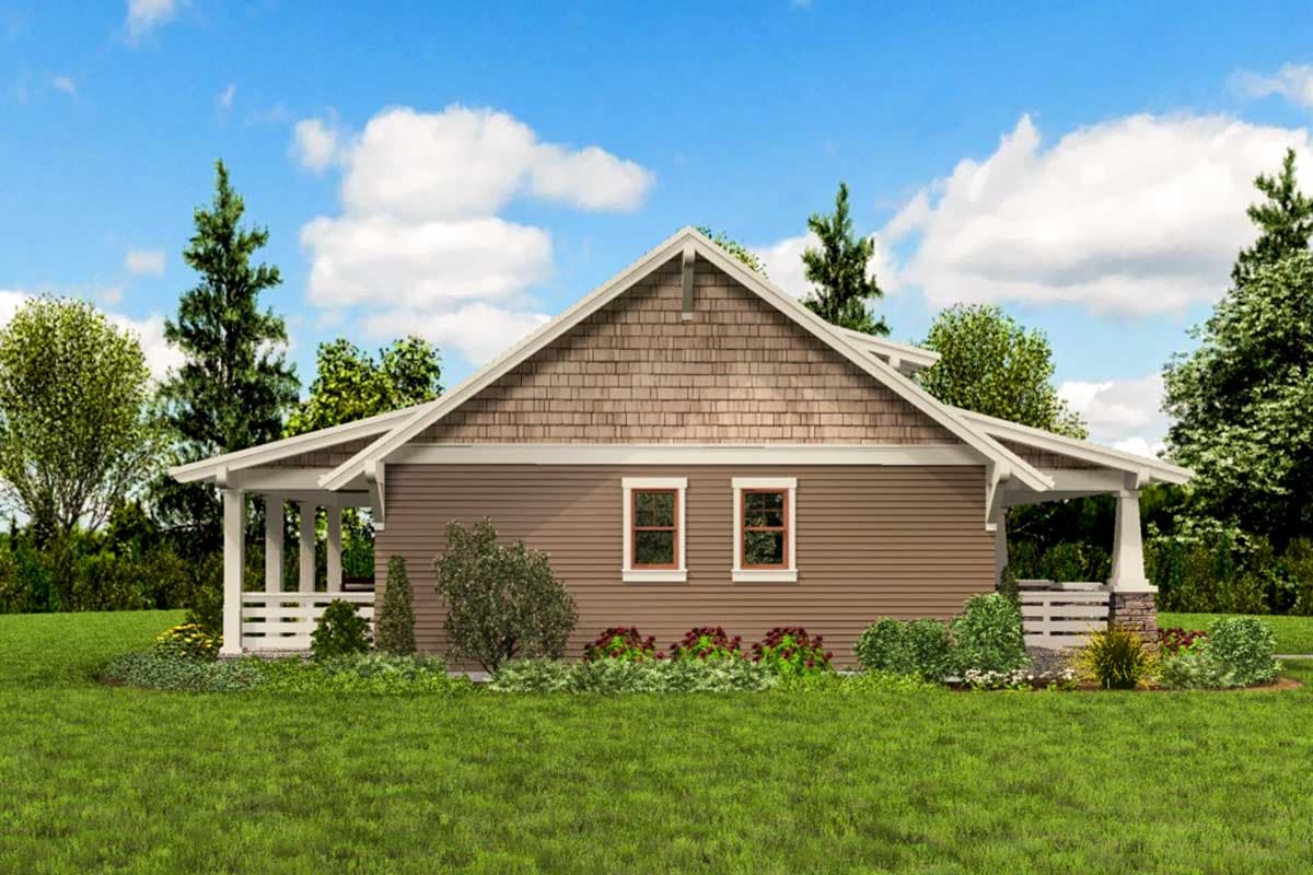Plan 69623AM: Bungalow House Plan with Guest Bed - 960 Sq Ft - Image #5 - Bungalow, Cottage, Craftsman, Northwest
