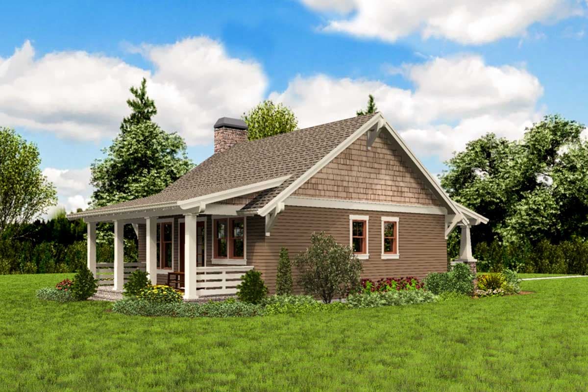 Plan 69623AM: Bungalow House Plan with Guest Bed - 960 Sq Ft - Image #6 - Bungalow, Cottage, Craftsman, Northwest