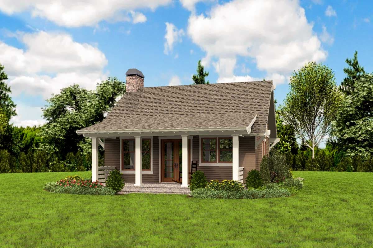 Plan 69623AM: Bungalow House Plan with Guest Bed - 960 Sq Ft - Image #7 - Bungalow, Cottage, Craftsman, Northwest
