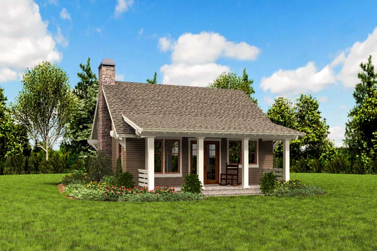 Plan 69623AM: Bungalow House Plan with Guest Bed - 960 Sq Ft - Image #9 - Bungalow, Cottage, Craftsman, Northwest