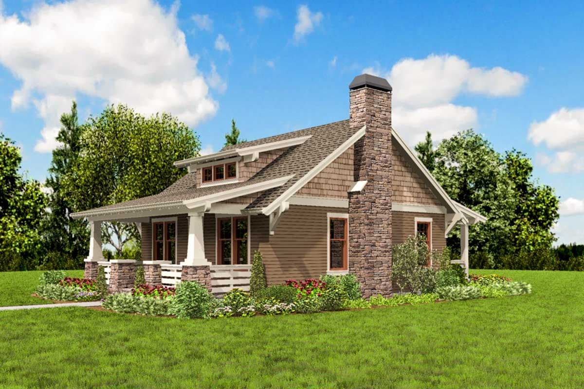 Plan 69623AM: Bungalow House Plan with Guest Bed - 960 Sq Ft - Image #12 - Bungalow, Cottage, Craftsman, Northwest