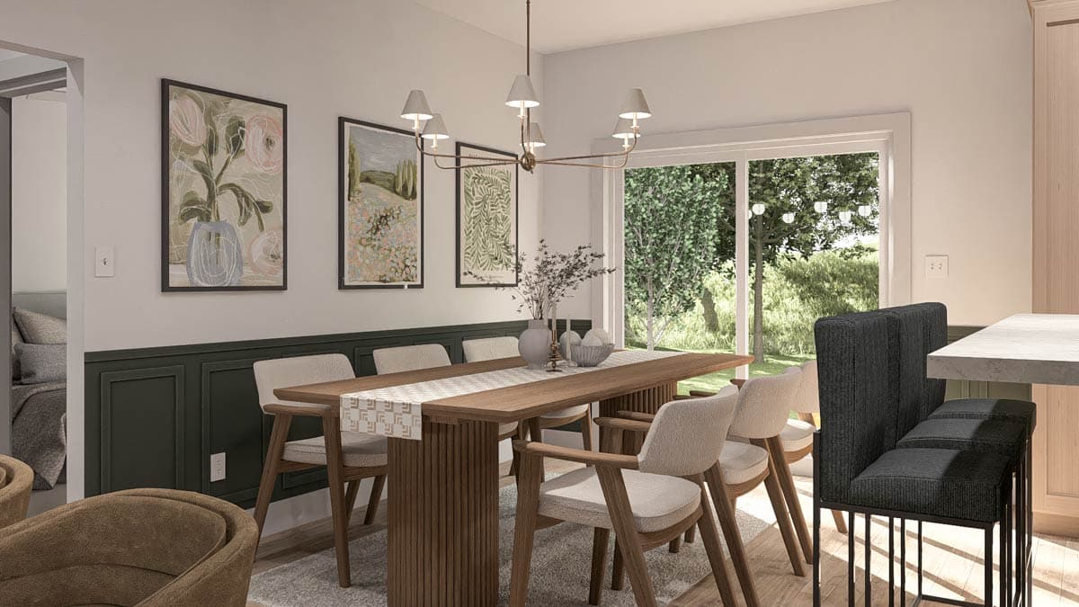 Plan 62645DJ: Split Bedroom Starter Home Plan Under 1200 Sq Ft - Image #5 - Cottage