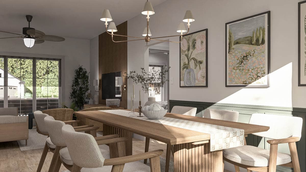 Plan 62645DJ: Split Bedroom Starter Home Plan Under 1200 Sq Ft - Image #6 - Cottage