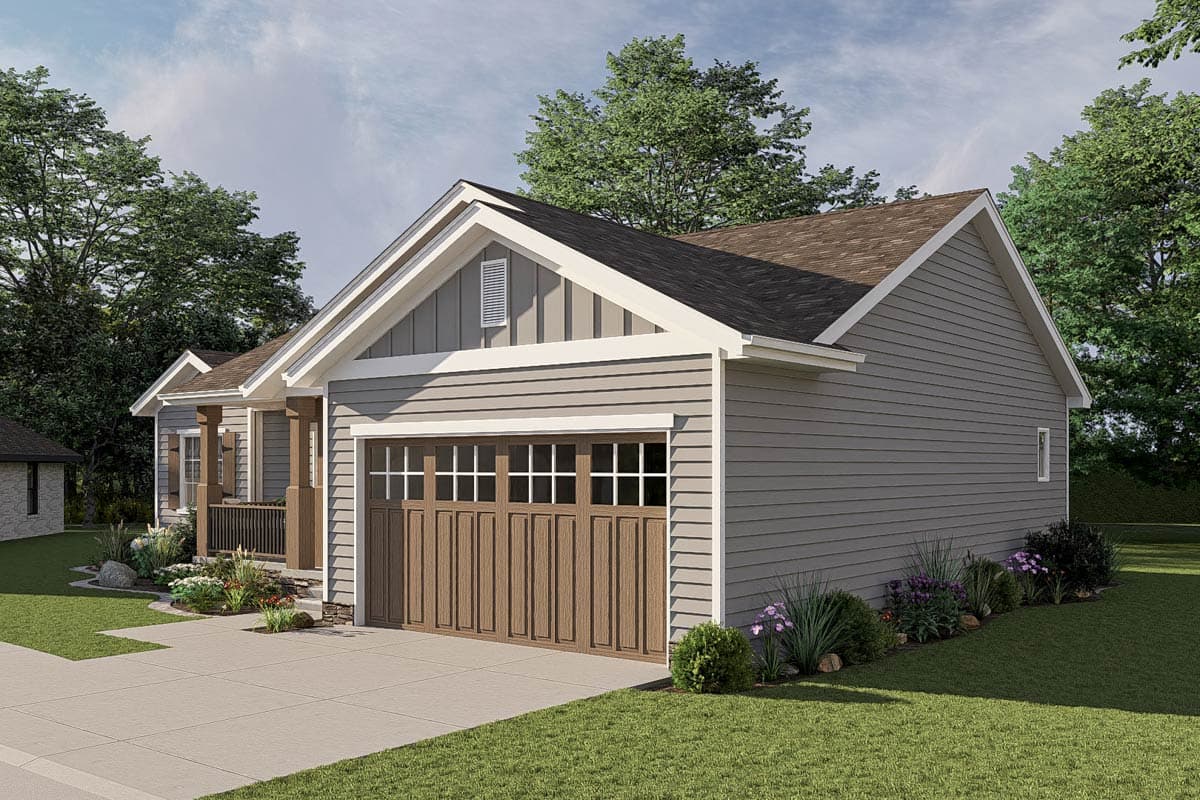 Plan 62645DJ: Split Bedroom Starter Home Plan Under 1200 Sq Ft - Image #17 - Cottage