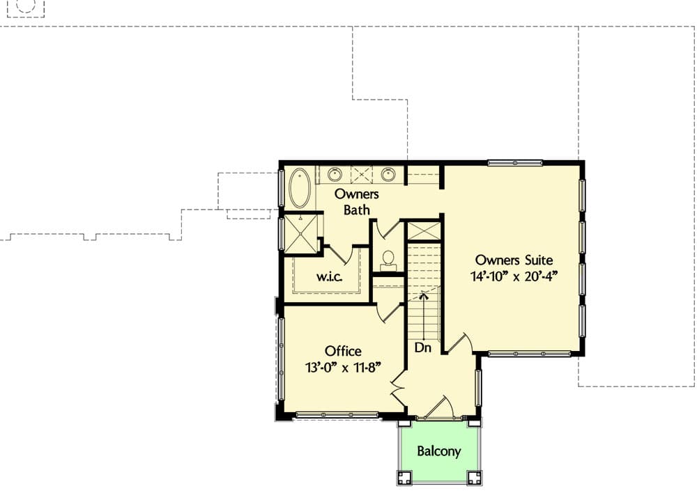 Plan 42833MJ: Contemporary Exterior and Circular Floor Plan - Floor Plan - 2nd Floor - Contemporary, Florida-Style, Mediterranean, Modern
