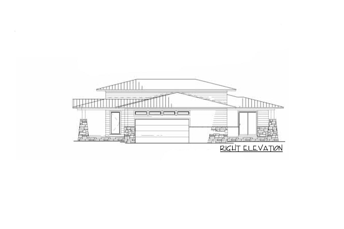Plan 70520SND: One Story Modern House Plan with Wrap Around Porch - 2272 Sq Ft - Image #5 - Contemporary, Mid Century Modern, Modern