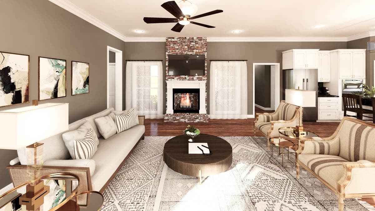 Plan 2597DH: Graceful Southern Home Plan with Wrap-Around Porch - Image #4 - Country, Southern