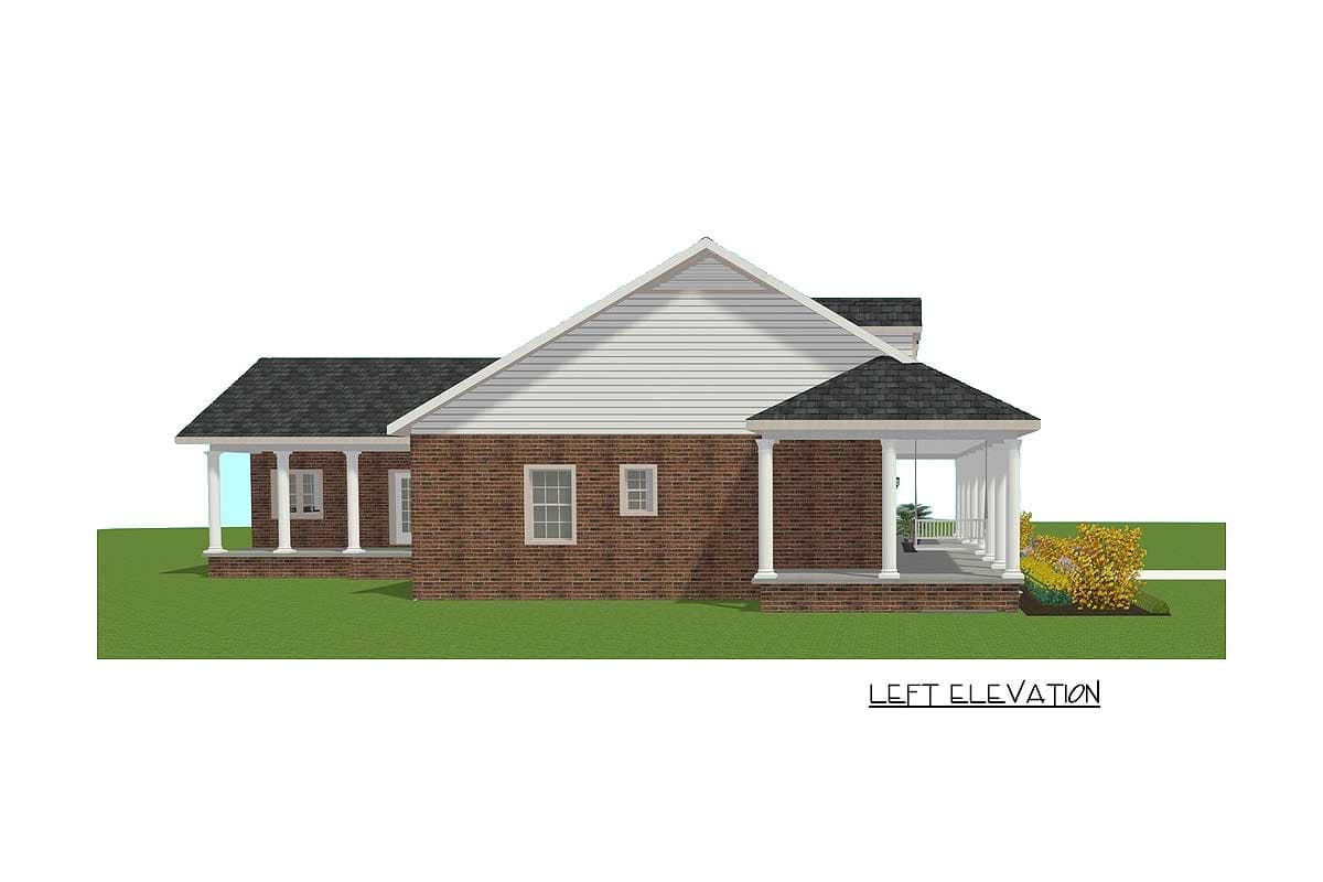 Plan 2597DH: Graceful Southern Home Plan with Wrap-Around Porch - Image #15 - Country, Southern