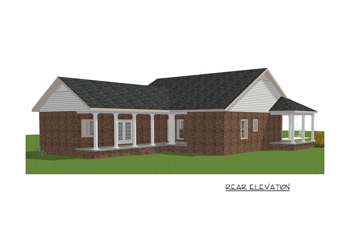 Plan 2597DH: Graceful Southern Home Plan with Wrap-Around Porch - Image #13 - Country, Southern