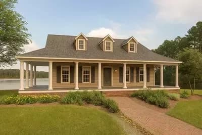 Graceful Southern Home Plan with Wrap-Around Porch