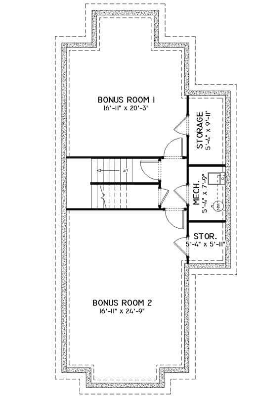 Plan 28904JJ: 2-Story Cabin House Plan with Three Bedroom Suites and an Optionally Finished Basement - Floor Plan - Basement - Cabin, Cottage, Country, Craftsman, Mountain, Traditional, Vacation