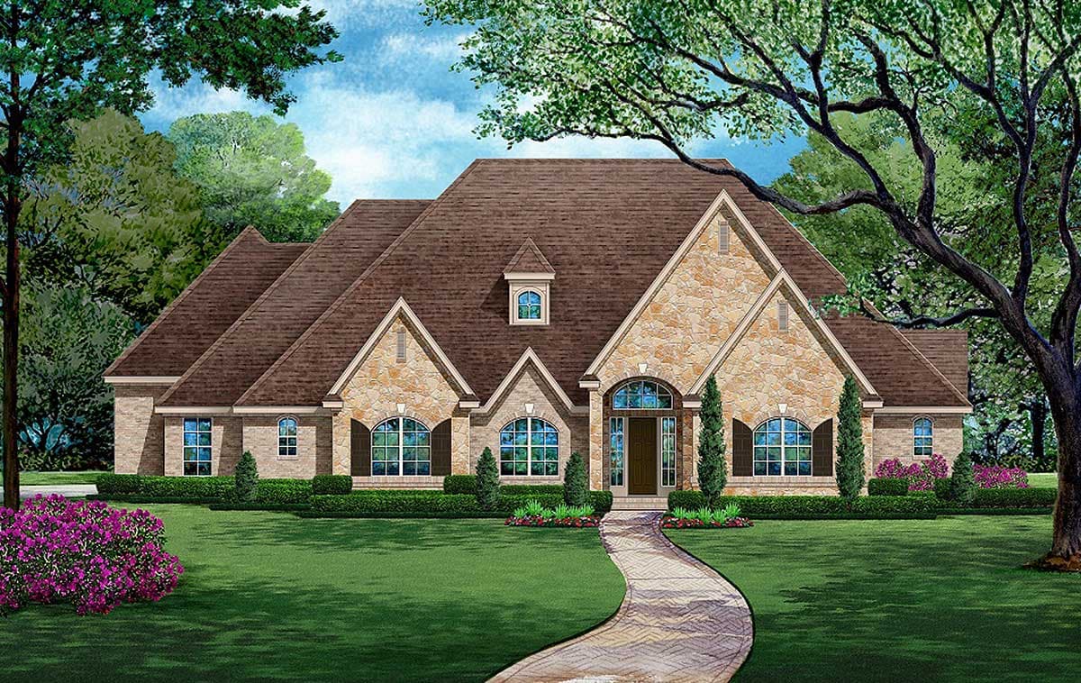 Plan 36524TX: Impressive European House Plan - Image #6 - European, French Country, Traditional