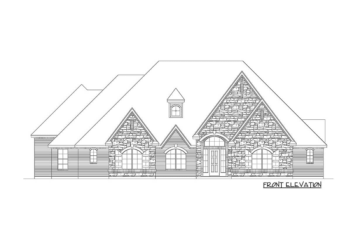 Plan 36524TX: Impressive European House Plan - Image #7 - European, French Country, Traditional