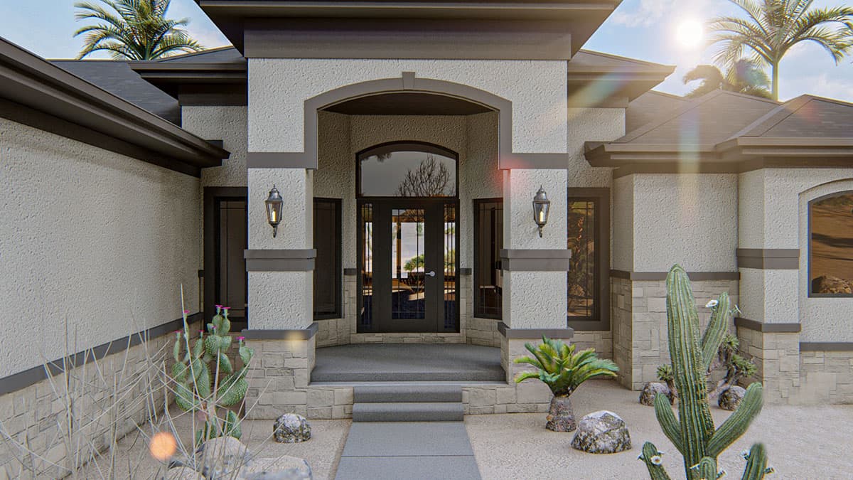 Plan 62648DJ: One Story Living with 2 Beds Plus Flex Room - Image #5 - European, Mediterranean