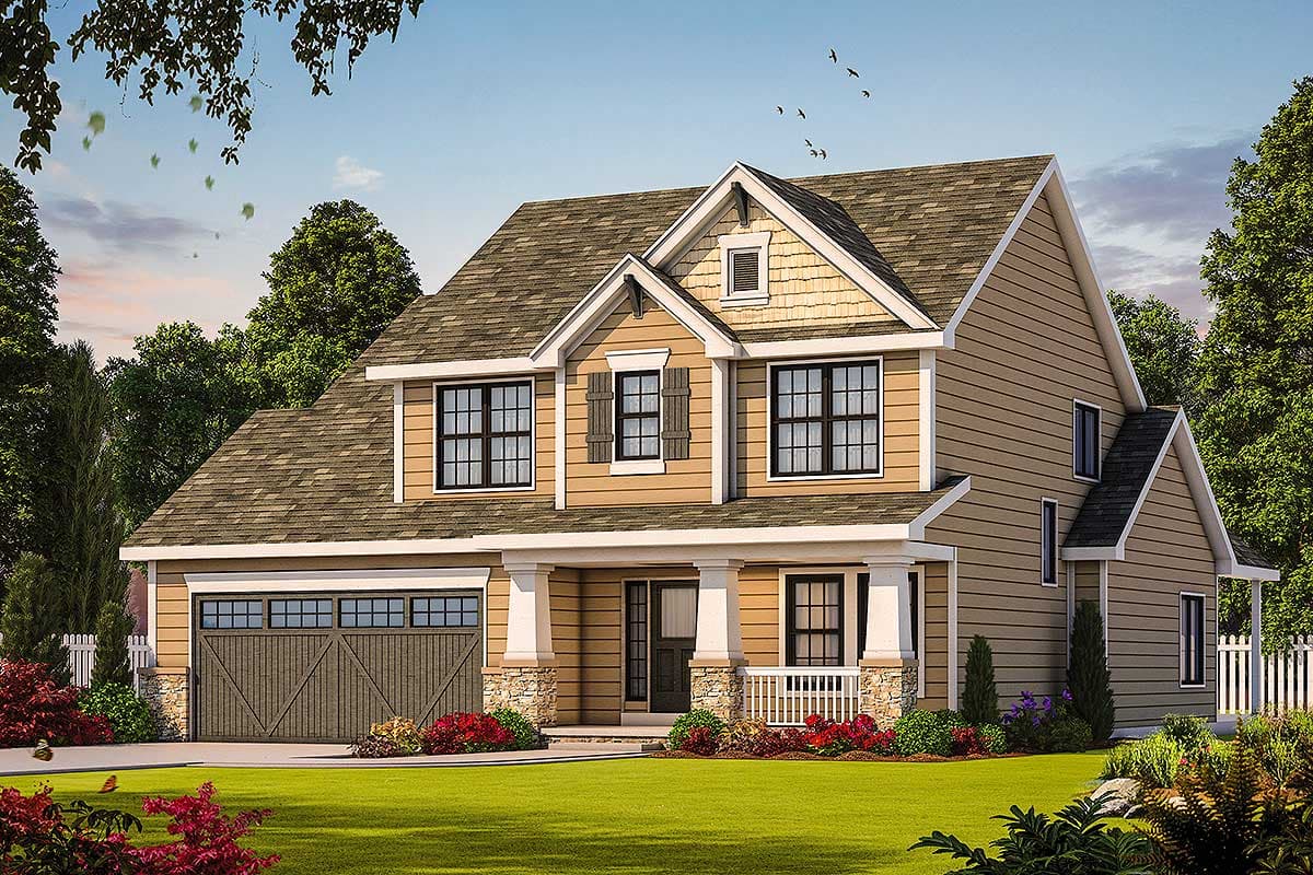 Plan 42383DB: Traditional House Plan with Optional 4th Bedroom and Flex Room - Image #14 - Country, New American, Traditional