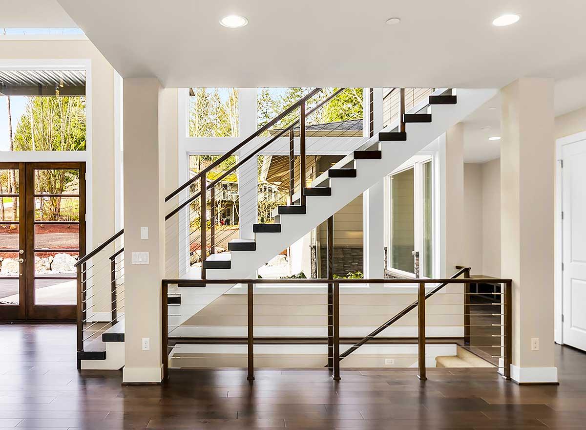 Plan 23632JD: Modern House Plan with Glass and Stone for a Rear Sloping Lot - Image #7 - Modern, Northwest