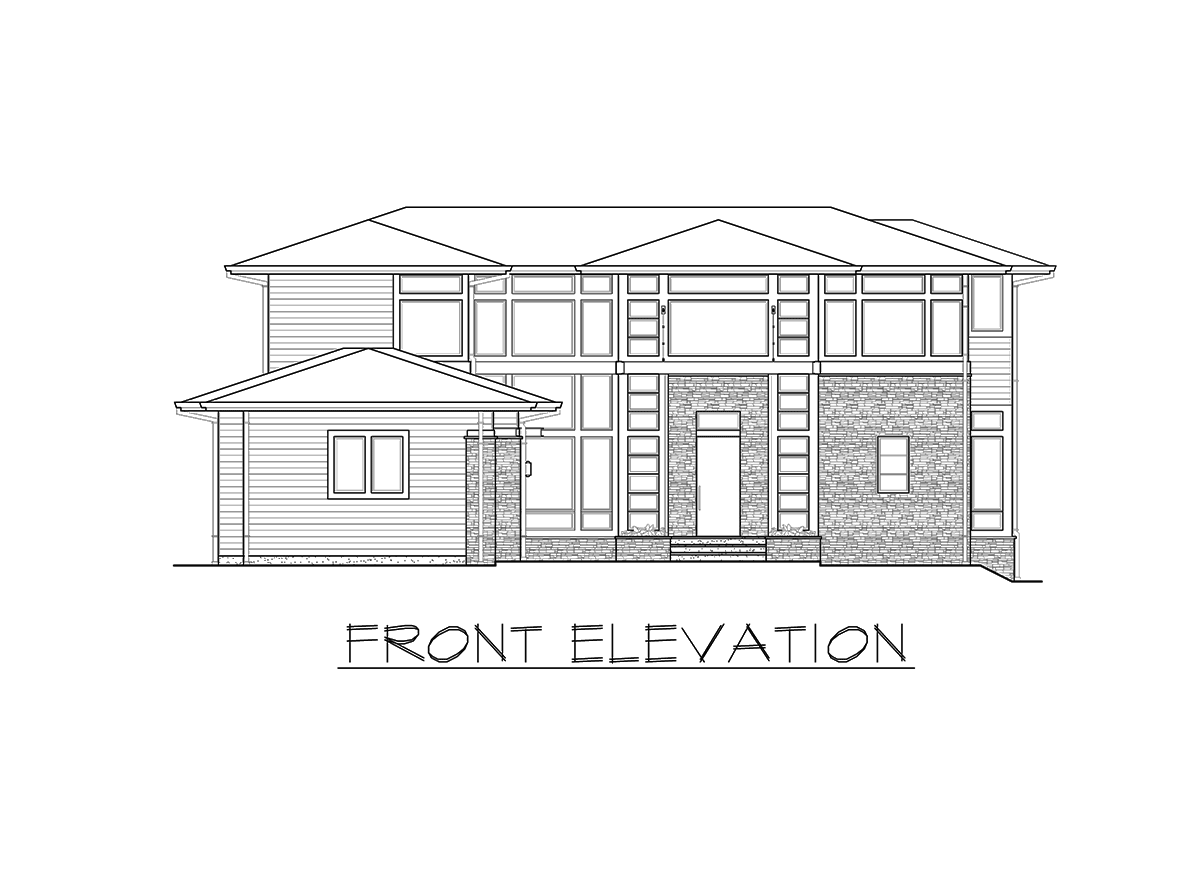 Plan 23632JD: Modern House Plan with Glass and Stone for a Rear Sloping Lot - Image #39 - Modern, Northwest