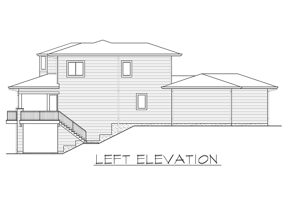 Plan 23632JD: Modern House Plan with Glass and Stone for a Rear Sloping Lot - Image #40 - Modern, Northwest