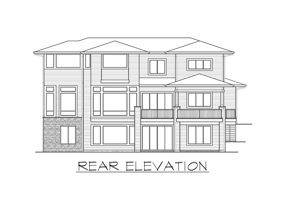 Plan 23632JD: Modern House Plan with Glass and Stone for a Rear Sloping Lot - Image #41 - Modern, Northwest