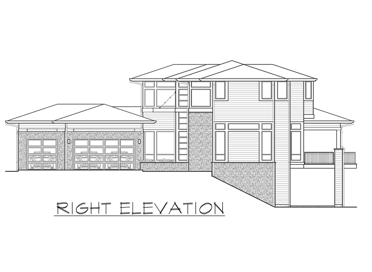 Plan 23632JD: Modern House Plan with Glass and Stone for a Rear Sloping Lot - Image #42 - Modern, Northwest