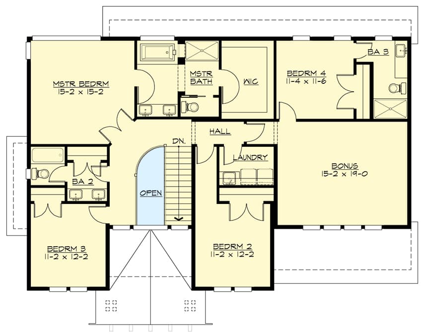 Plan 23635JD: Visually Appealing Craftsman House Plan - Floor Plan - 2nd Floor - Craftsman, Northwest, Rustic