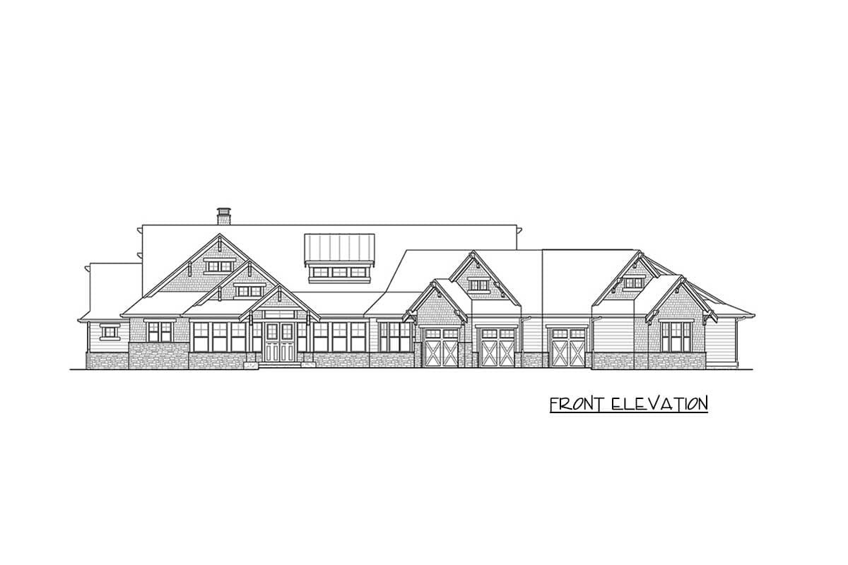 Plan 23637JD: Richly Detailed Craftsman House Plan with Angled 3-Car Garage - Image #37 - Craftsman, Mountain, New American, Rustic