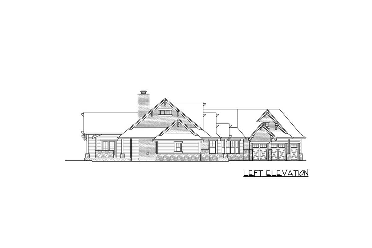 Plan 23637JD: Richly Detailed Craftsman House Plan with Angled 3-Car Garage - Image #38 - Craftsman, Mountain, New American, Rustic