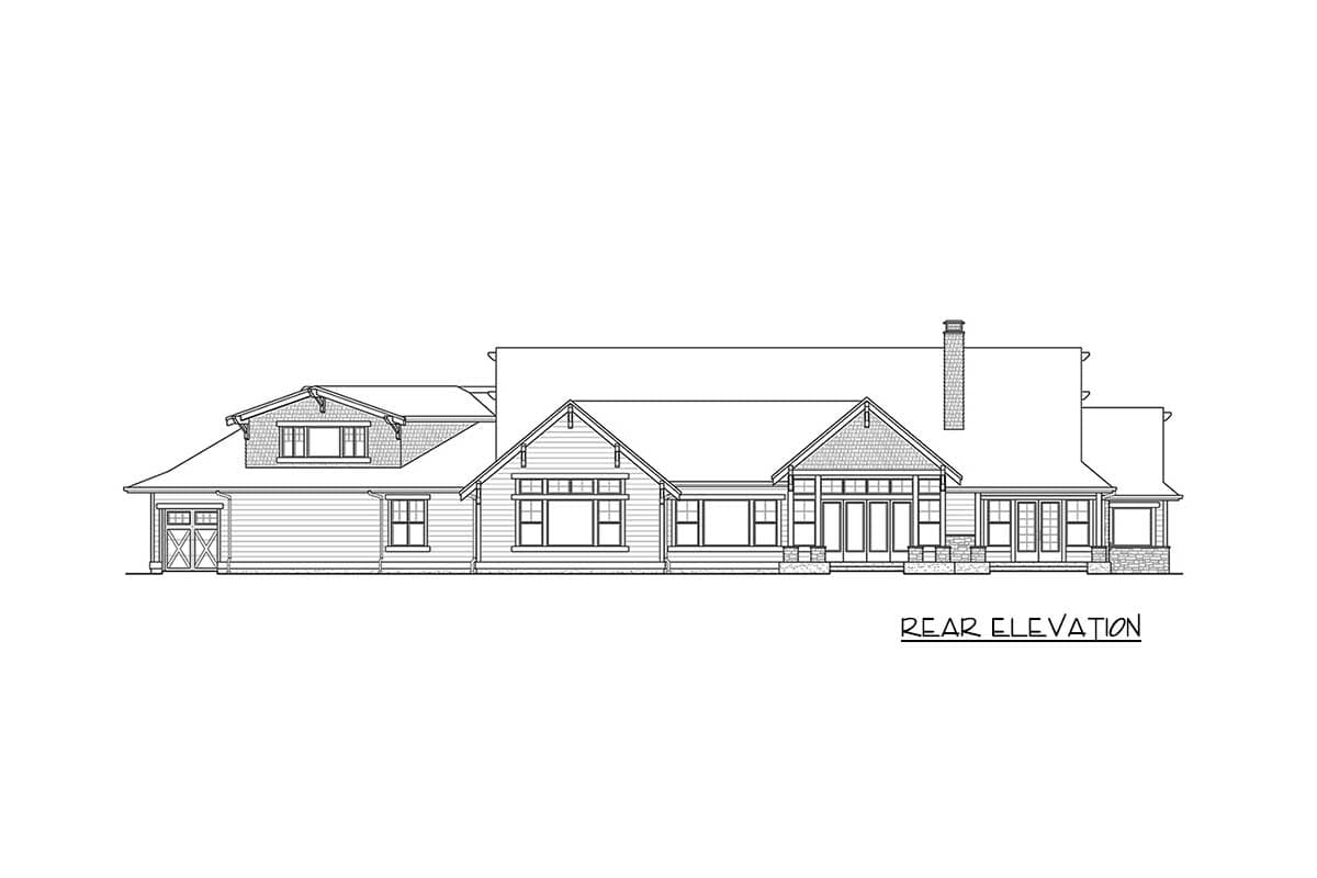 Plan 23637JD: Richly Detailed Craftsman House Plan with Angled 3-Car Garage - Image #39 - Craftsman, Mountain, New American, Rustic