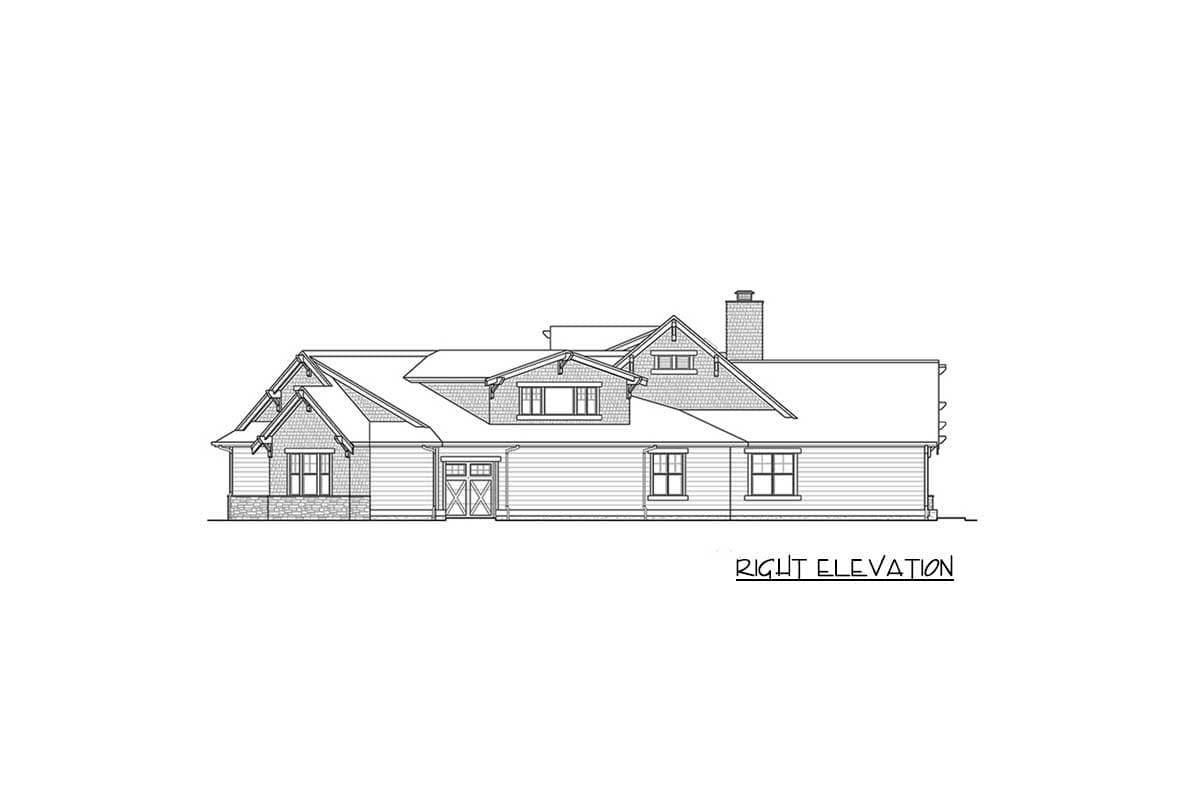 Plan 23637JD: Richly Detailed Craftsman House Plan with Angled 3-Car Garage - Image #40 - Craftsman, Mountain, New American, Rustic