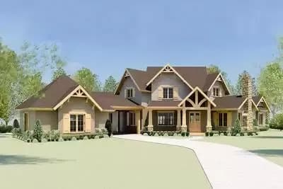 Luxury Mountain Home Plan With Home Theater And Two Staircases