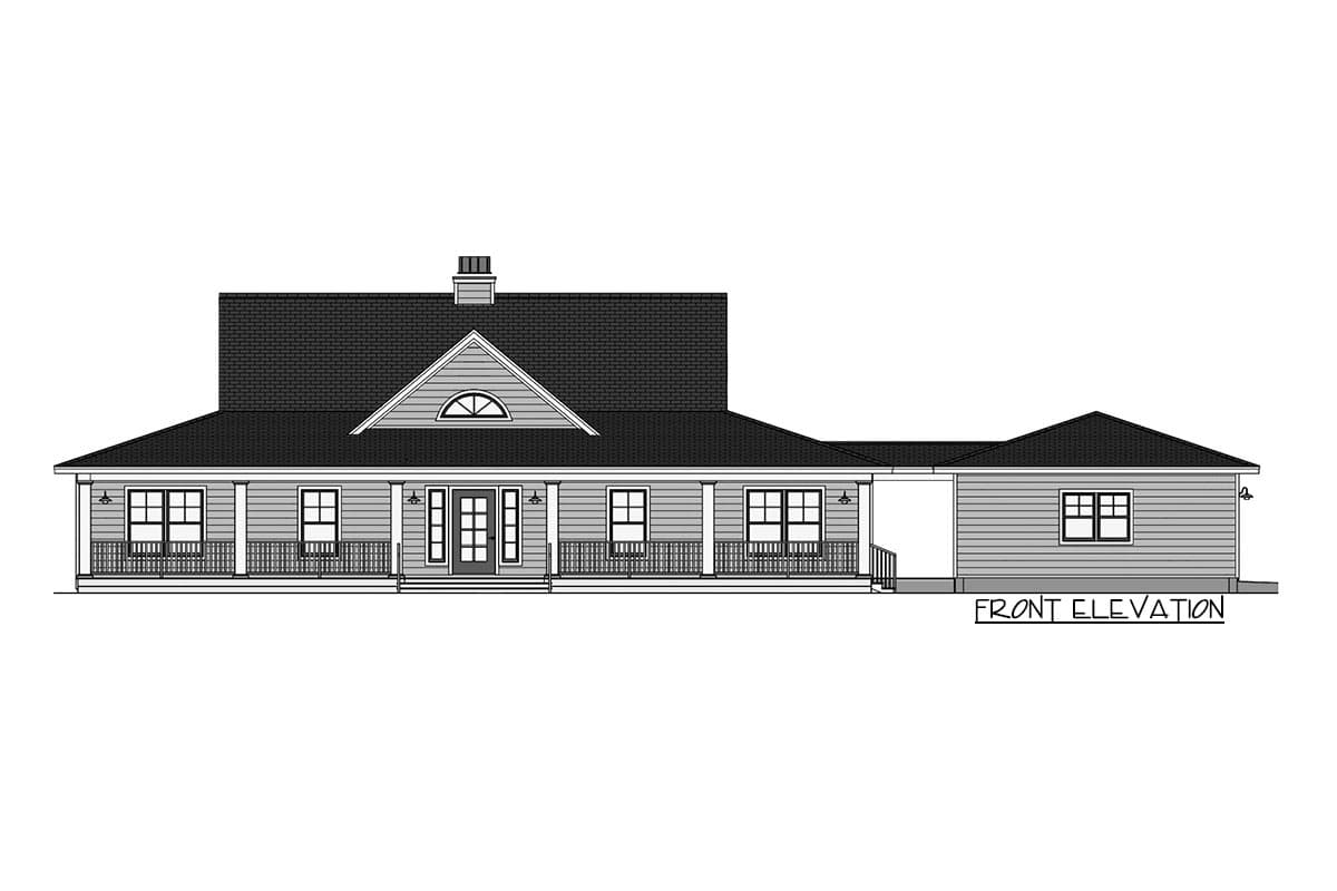 Plan 28906JJ: Flexible Country House Plan with Dual Porches - 2058 Sq Ft - Image #9 - Country, Farmhouse, Ranch, Southern, Traditional