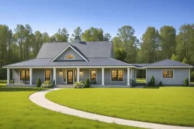 Flexible Country House Plan with Dual Porches - 2058 Sq Ft