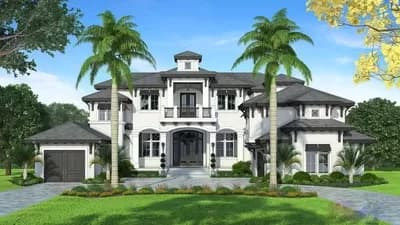 Grand Florida House Plan With Junior Master Suite