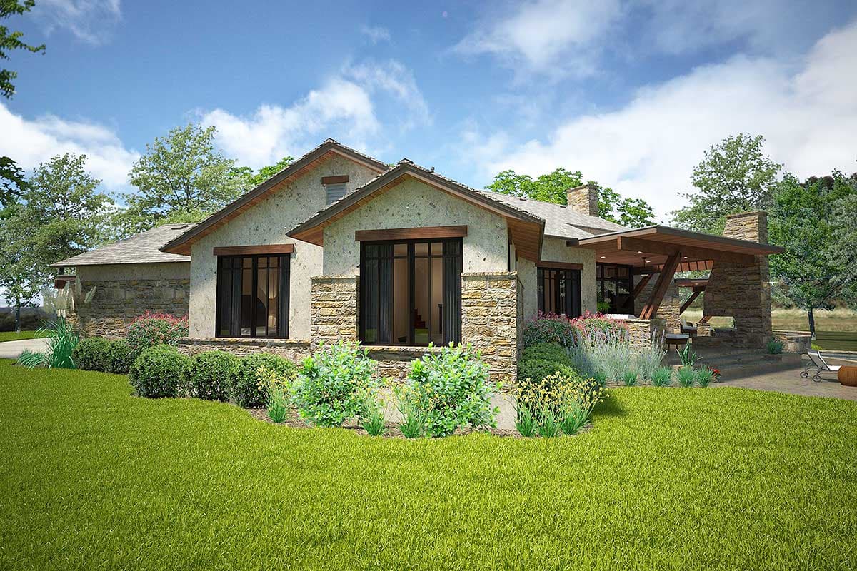 Plan 16894WG: 3 Bed House Plan with Dynamic Outdoor Living - Image #7 - European, Hill Country, Mid Century Modern, Ranch, Southwest