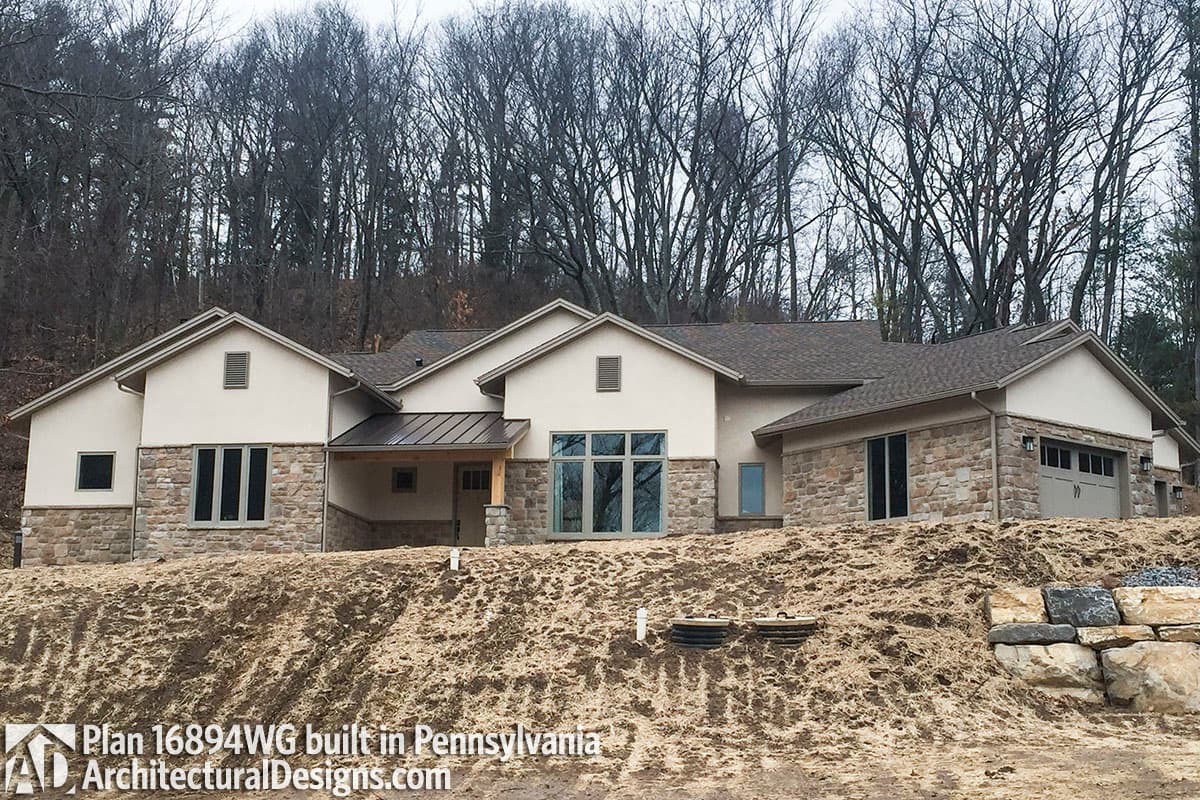 build gallery item - House Plan 16894WG comes to life in Texas