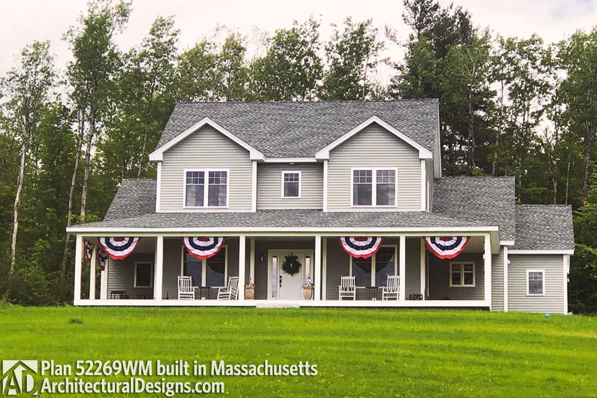 build gallery item - Farmhouse Plan 52269WM comes to life in Massachusetts