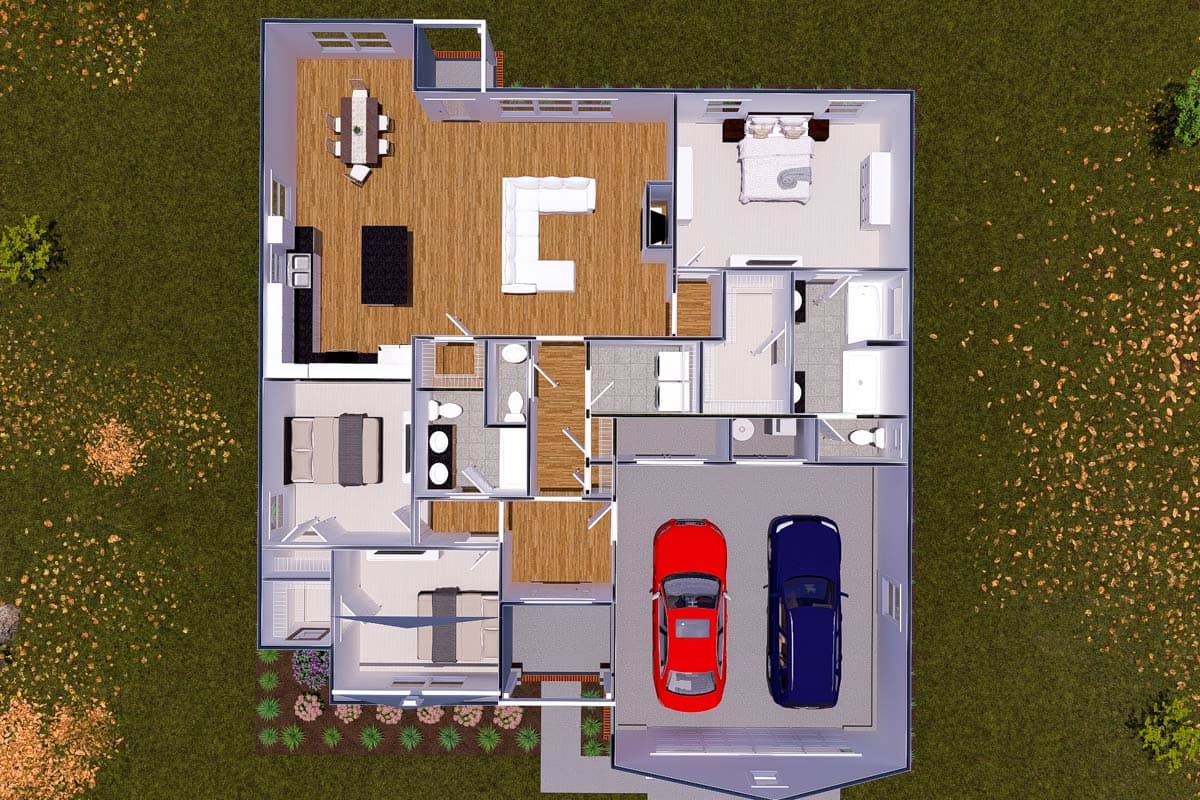 Plan 52272WM: Southern House Plan with Open Layout - 1709 Sq Ft - Image #7 - Ranch, Southern, Traditional