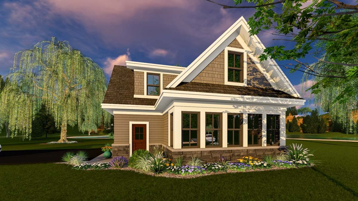 Plan 14653RK: 900 Square Foot Garage with Workshop and 754 Sq Ft Apartment Above - Image #6 - Carriage