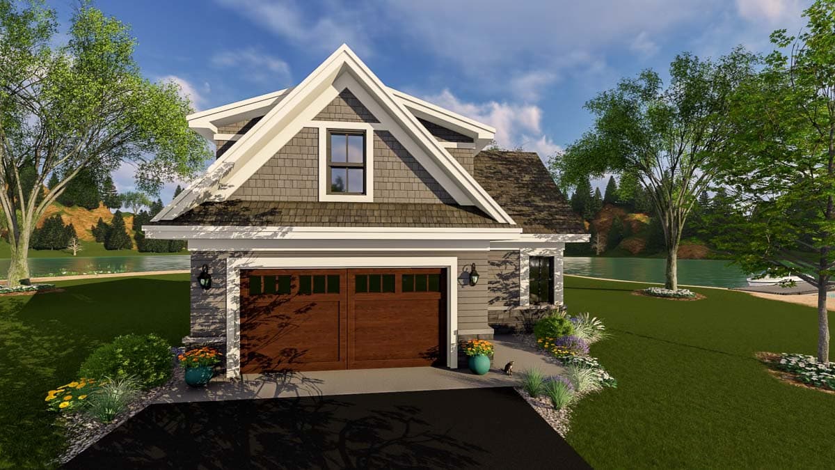 Plan 14653RK: 900 Square Foot Garage with Workshop and 754 Sq Ft Apartment Above - Image #9 - Carriage