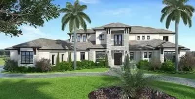 Spacious Contemporary Florida House Plan